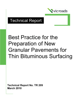 Technical Report TR 209 - Best Practice for the
