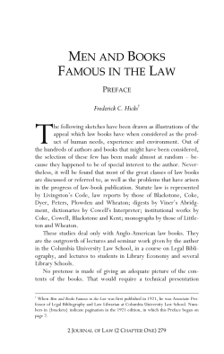 Men and Books Famous in the Law, Preface
