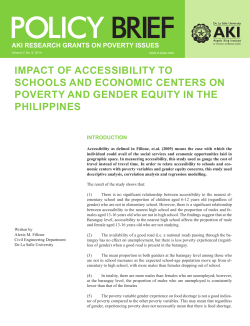 impact of accessibility to schools and economic centers on