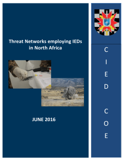 Threat Networks employing IEDs in North Africa - COE C-IED