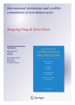 International institutions and credible commitment of non