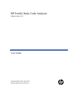 HP Fortify Static Code Analyzer