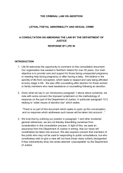 the criminal law on abortion lethal foetal abnormality