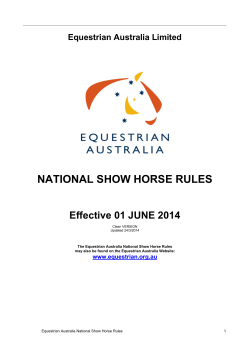 National Show Horse Rules