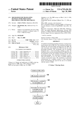 Mechanism for translating between word processing documents and