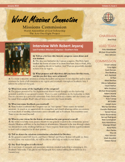 January 2014 English - World Assemblies of God Fellowship