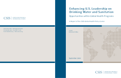 Enhancing U.S. Leadership on Drinking Water and Sanitation Report