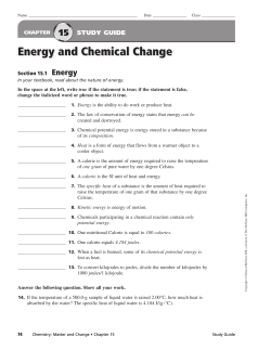 thermochemistry study guide
