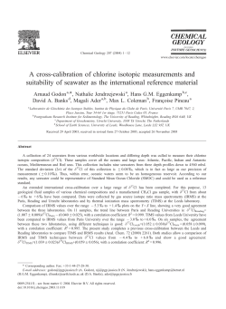A cross-calibration of chlorine isotopic measurements and suitability