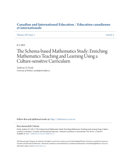 The Schema-based Mathematics Study: Enriching Mathematics