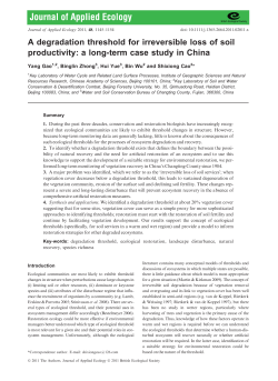 A degradation threshold for irreversible loss of soil productivity: a