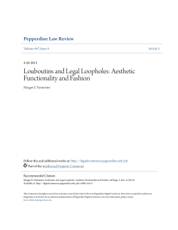 Aesthetic Functionality and Fashion