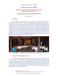 The Khmer Rouge Regime Takes Self