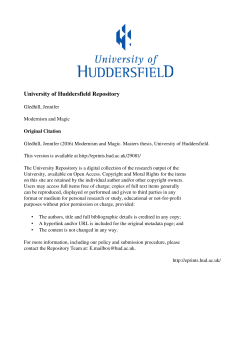 - the University of Huddersfield Repository