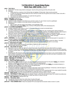 T-CYSA Laws of the Game U10-2007