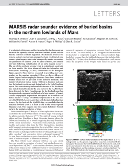 MARSIS radar sounder evidence of buried basins in the northern