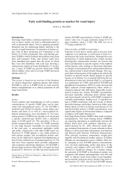 Fatty acid-binding protein as marker for renal injury