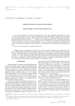 HYDROGEN SENSOR OF TiO2