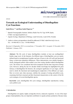 Towards an Ecological Understanding of Dinoflagellate Cyst