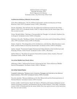 All Dissertations in Progress Through December 2015 Ph.D
