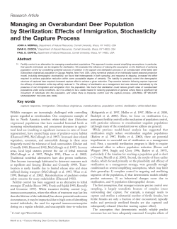 Managing an Overabundant Deer Population by Sterilization: Effects