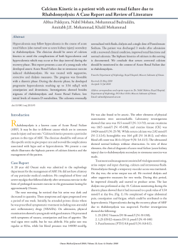 Calcium Kinetic in a patient with acute renal failure due to