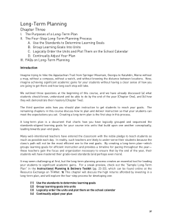 Long-Term Planning - Teaching As Leadership