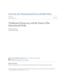 Totalitarian Democracy and the Future of the International Order