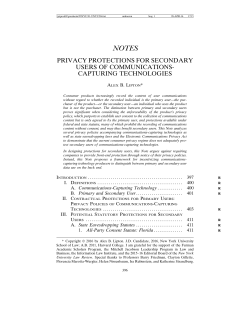 privacy protections for secondary users of communications