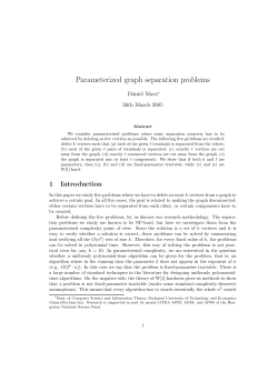 Parameterized graph separation problems