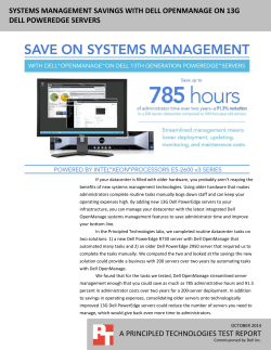 Systems management savings with Dell OpenManage on 13G Dell