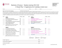 Bachelor of Science &ndash; Student entering 2016 Fall Study Plan