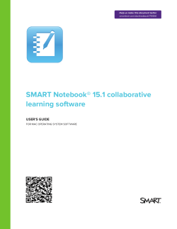 SMART Notebook 15.1 user`s guide for Mac OS X operating system