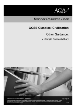 Sample research diary