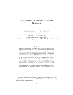 Conservation Contracts for Exhaustible Resources