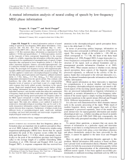 A mutual information analysis of neural coding of speech by low
