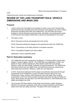 review of the land transport rule: vehicle dimensions and mass 2002