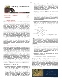 Technical Note 12. Nitrogen