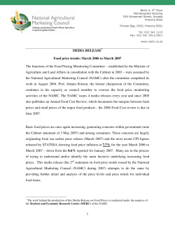 Food Price Trends (May 07) - National Agricultural Marketing Council