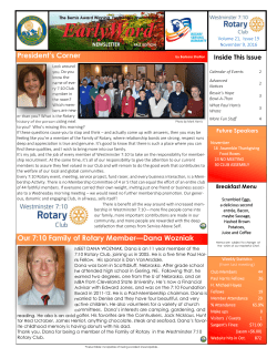 Newsletter -- November 9, 2016