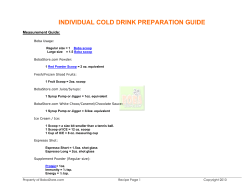 individual cold drink preparation guide