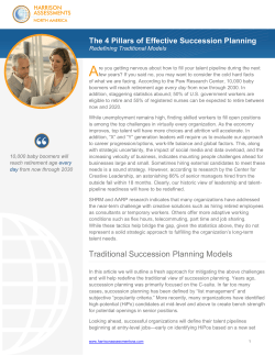 The 4 Pillars of Effective Succession Planning: Redefining