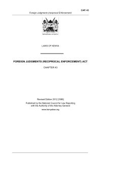 foreign judgments (reciprocal enforcement) act