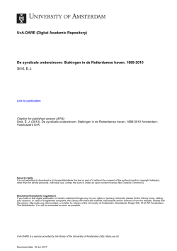 De syndicale onderstroom: Stakingen in de - UvA-DARE
