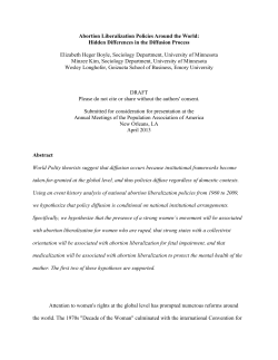Abortion Liberalization Policies Around the World