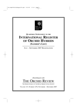 RHS orchid hybrid supplement 2007 July to September