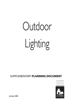 Outdoor lighting - Canterbury City Council