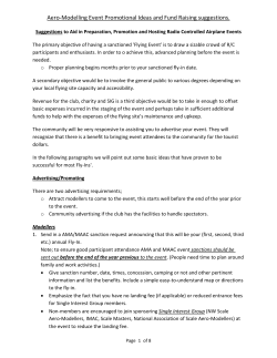 Aero-Modelling Event Promotional Ideas and Fund Raising