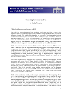 Combating Terrorism in Africa