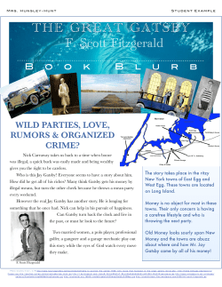 The Great Gatsby Book Blurb